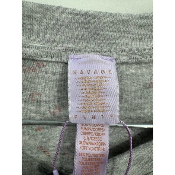 Savage X Fenty PJ Jumpsuit Women Large Grey It’s The Savage One Piece Holiday - Picture 5 of 14